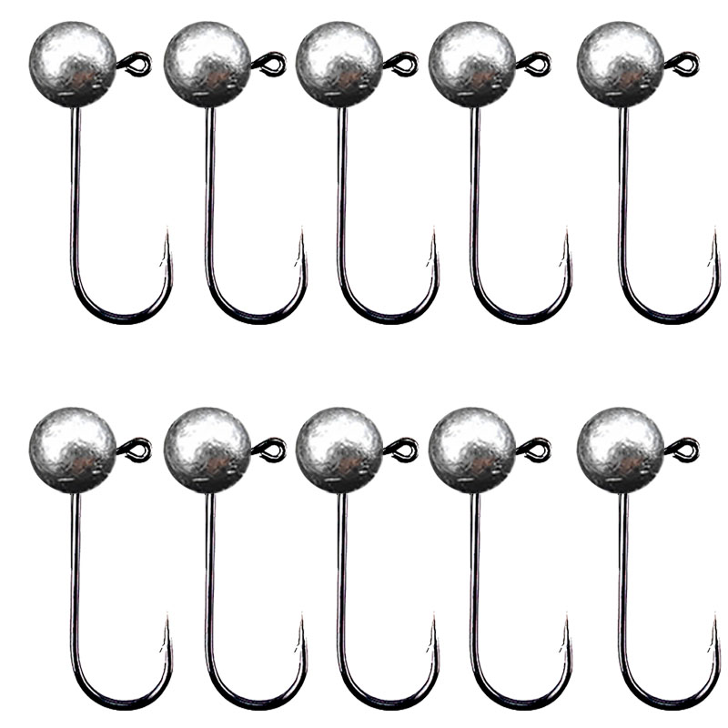 Fishing Hook Barbless - 10 개/몫 지그 헤드 낚시 후크