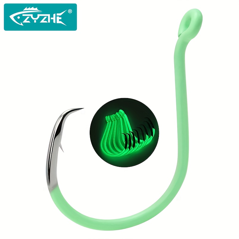 Fishing Hook Circle - ZYZHE 10개/박스 야광 원형 훅 독수리