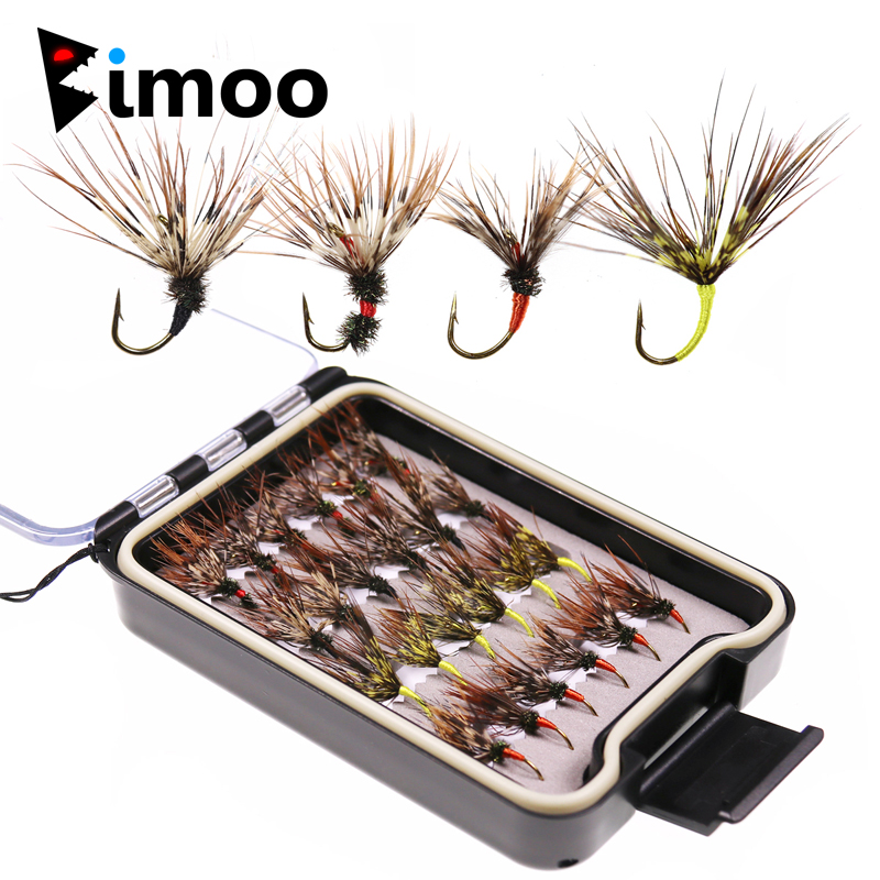 Fishing Hook Size - Bimoo 24PCS/Box Tenkara는 방수 플라이 박스