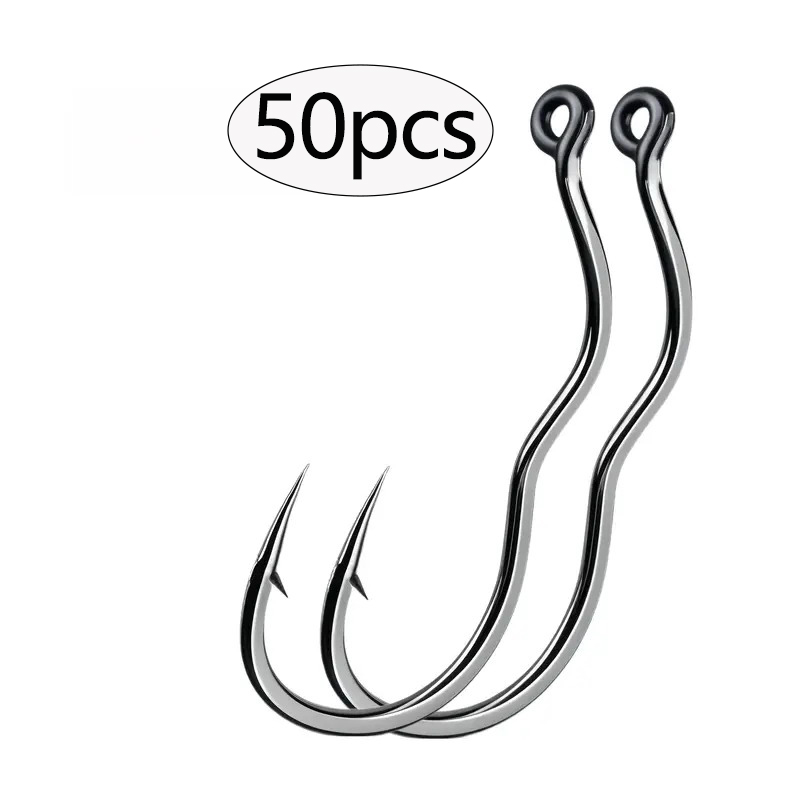 Fishing Hook Circle - 50개 내구성 있는 자동 플립 고탄소강