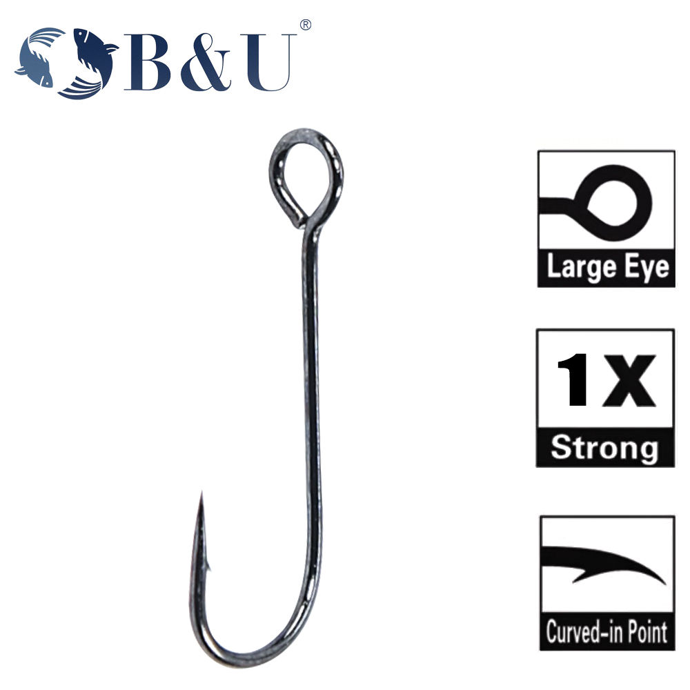 Fishing Hook Barbless - B&U 20개 낚시 바늘 큰 눈