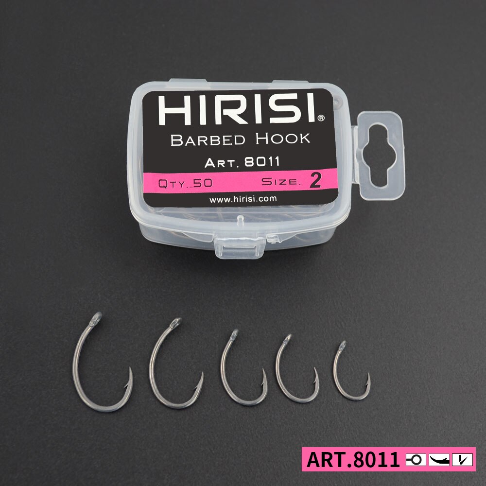 Fishing Hook Barbless - Hirisi 잉어 낚시 후크, PTFE 코팅,