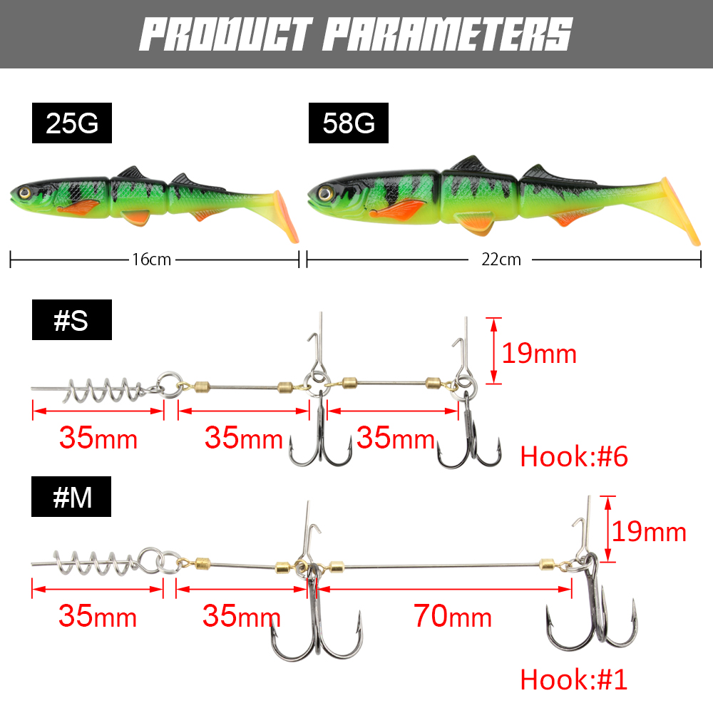 스핀폴러 파이크 스팅어 리그 훅 시스템 (3D 스윔베이 - Fishing Hook Size 리뷰 및 가격