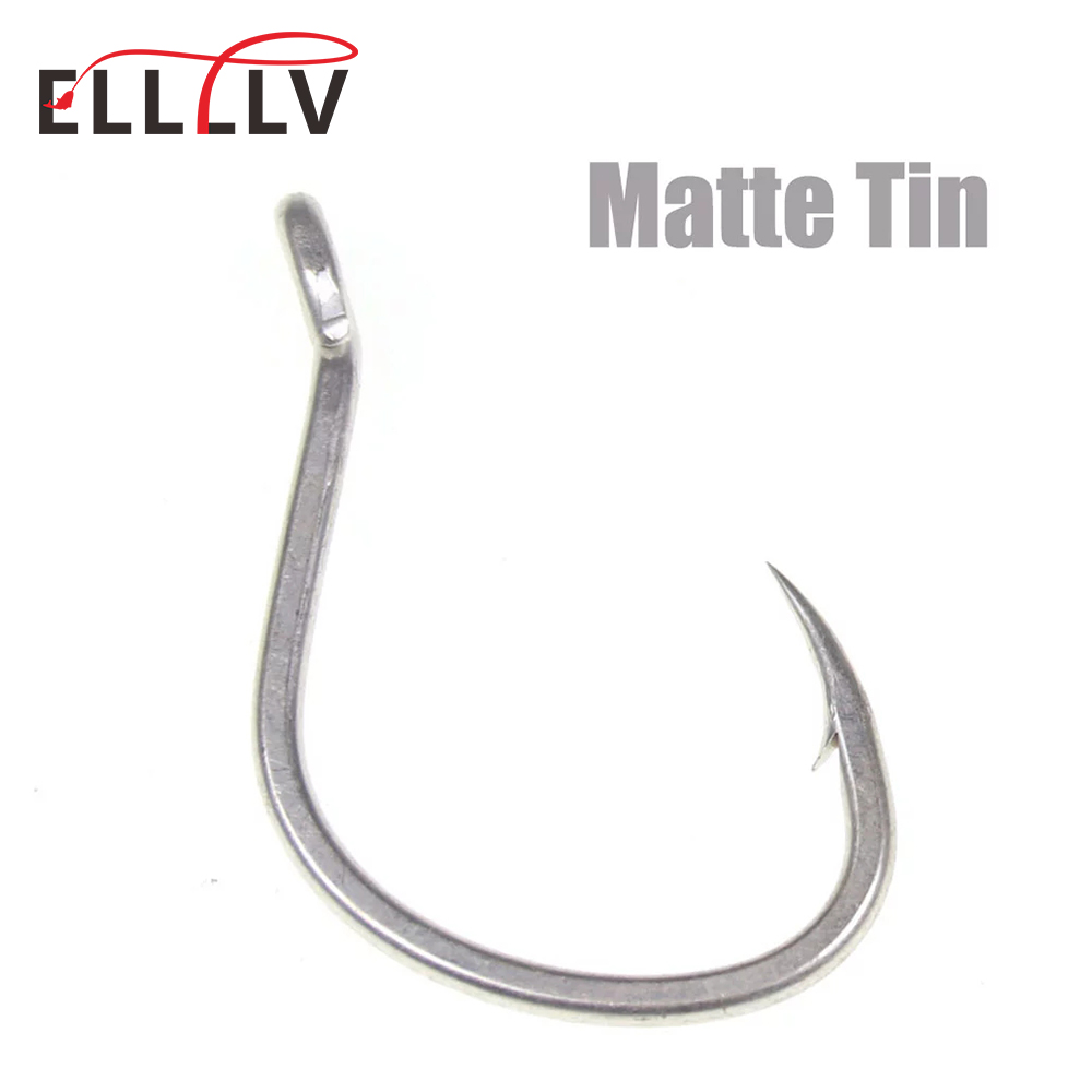 10pcs 무광택 주석 녹슬지 않는 바닷물 낚시 후크  - Fishing Hook Offset 리뷰 및 가격