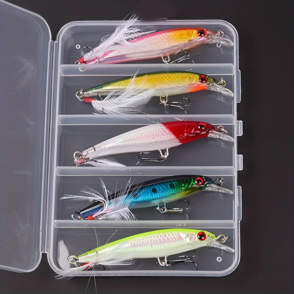 레이저 3D 눈 바이오닉 미노우 낚시 미끼 5개/박스  - Fishing Hook Treble 리뷰 및 가격
