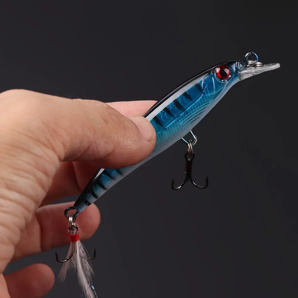 레이저 3D 눈 바이오닉 미노우 낚시 미끼 5개/박스  - Fishing Hook Treble 리뷰 및 가격