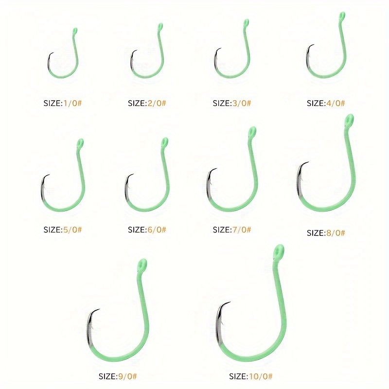 ZYZHE 10개/박스 야광 원형 훅 독수리 부리 훅  - Fishing Hook Circle 리뷰 및 가격