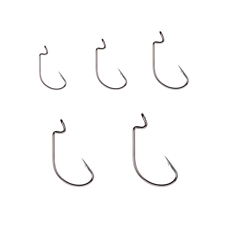 50pcs 와이드 웜 후크 탄소강 오프셋 Fishhoo - Fishing Hook Barbless 리뷰 및 가격