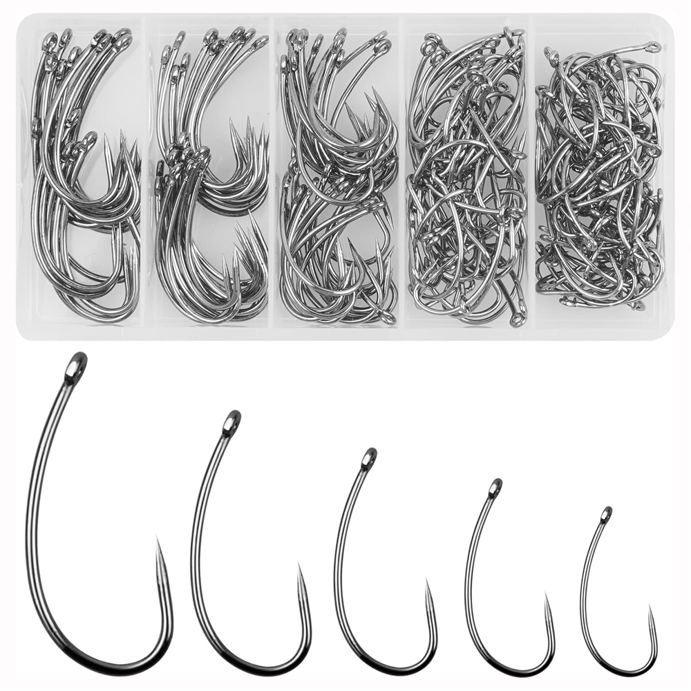 바블리스 낚시 후크 키트, 곡선 생크 플라이 타이 후크 - Fishing Hook Circle 리뷰 및 가격