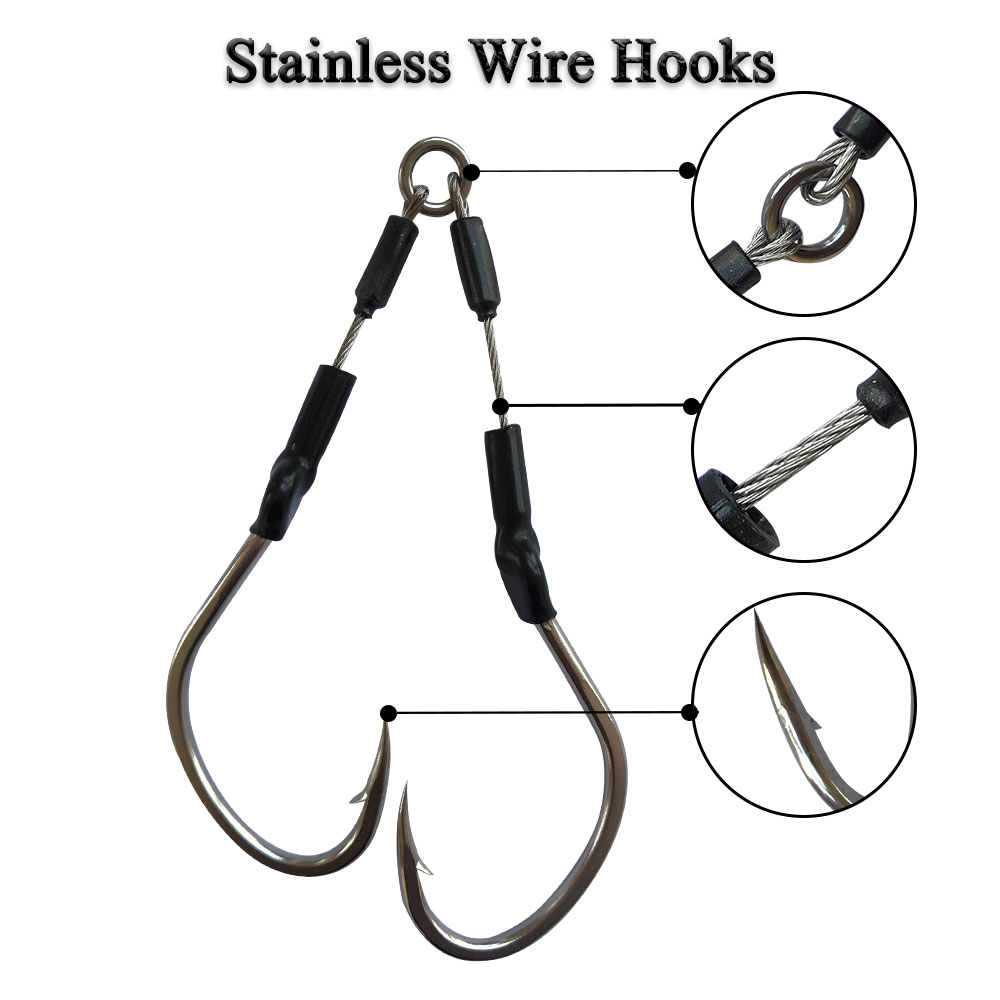 2 짝/가방 느린 빠른 지그 후크 BKK 탄소 스테인레 - Fishing Hook Assortment 리뷰 및 가격