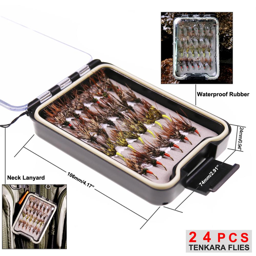 Bimoo 24PCS/Box Tenkara는 방수 플라 - Fishing Hook Size 리뷰 및 가격