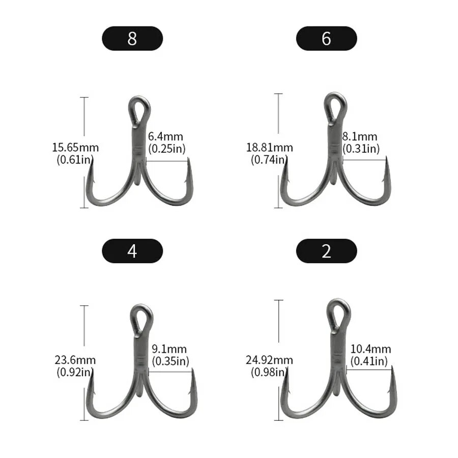 낚시 트레블 후크 높은 탄소강 4X 미끼 미끼 낚시를위 - Fishing Hook Barbless 리뷰 및 가격