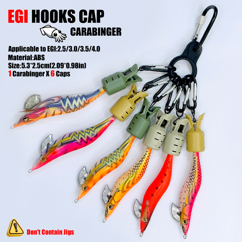오징어 지그 후크 캡 및 카라비너 ​​낚시 액세서리 미 - Fishing Hook Jig 리뷰 및 가격