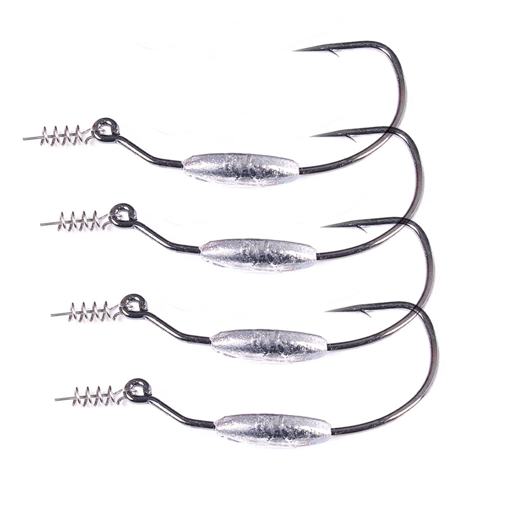스프링 잠금 핀이 있는 안티 스내깅 웨이티드 오프셋 훅 - Fishing Hook Offset 리뷰 및 가격