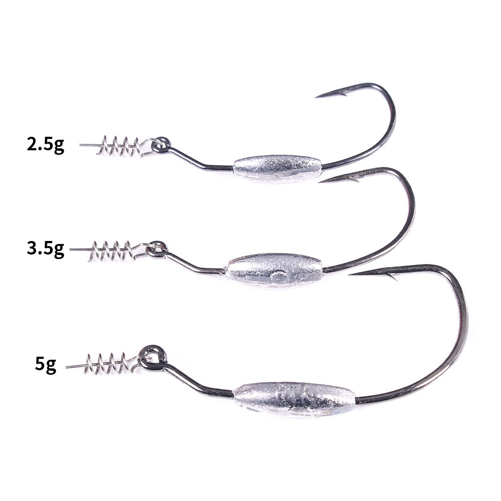 스프링 잠금 핀이 있는 안티 스내깅 웨이티드 오프셋 훅 - Fishing Hook Offset 리뷰 및 가격