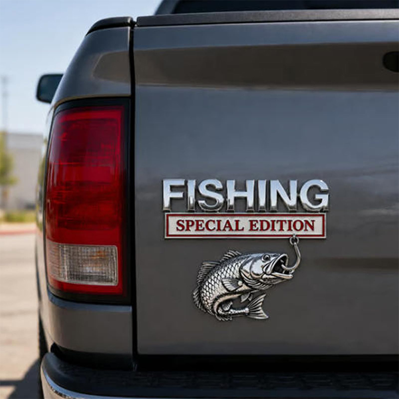 크롬 낚시바늘 모양 금속 자동차 배지, 특별판 레터링  - Fishing Hook 리뷰 및 가격
