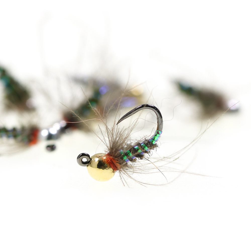 4개 # 16개의 텅스텐 비드헤드 CDC 지그 님프 플 - Fishing Hook Barbless 리뷰 및 가격
