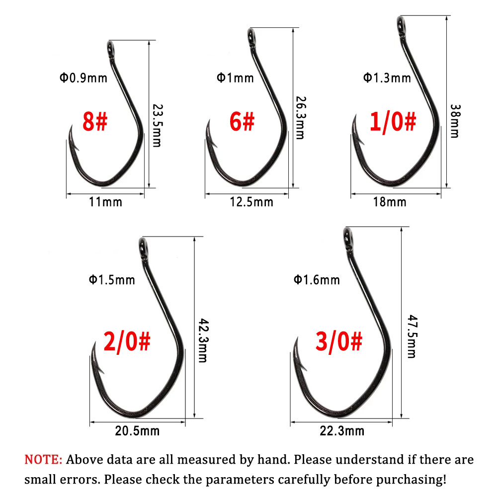 Wifreo 20pcs V 모양 메기 후크 오프셋 가시 - Fishing Hook Barbless 리뷰 및 가격
