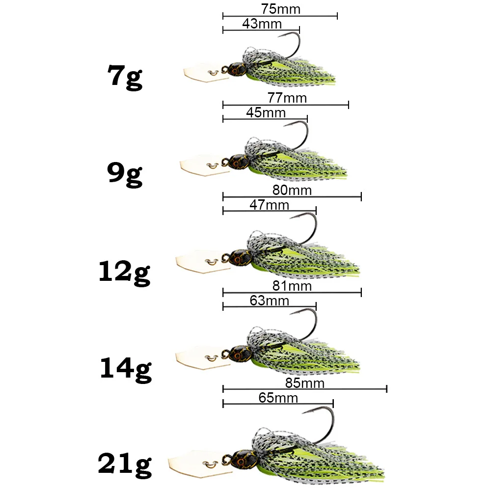 스피너 베이트 7g/9g/12g/14g/21g 낚시 미 - Fishing Hook Weedless 리뷰 및 가격