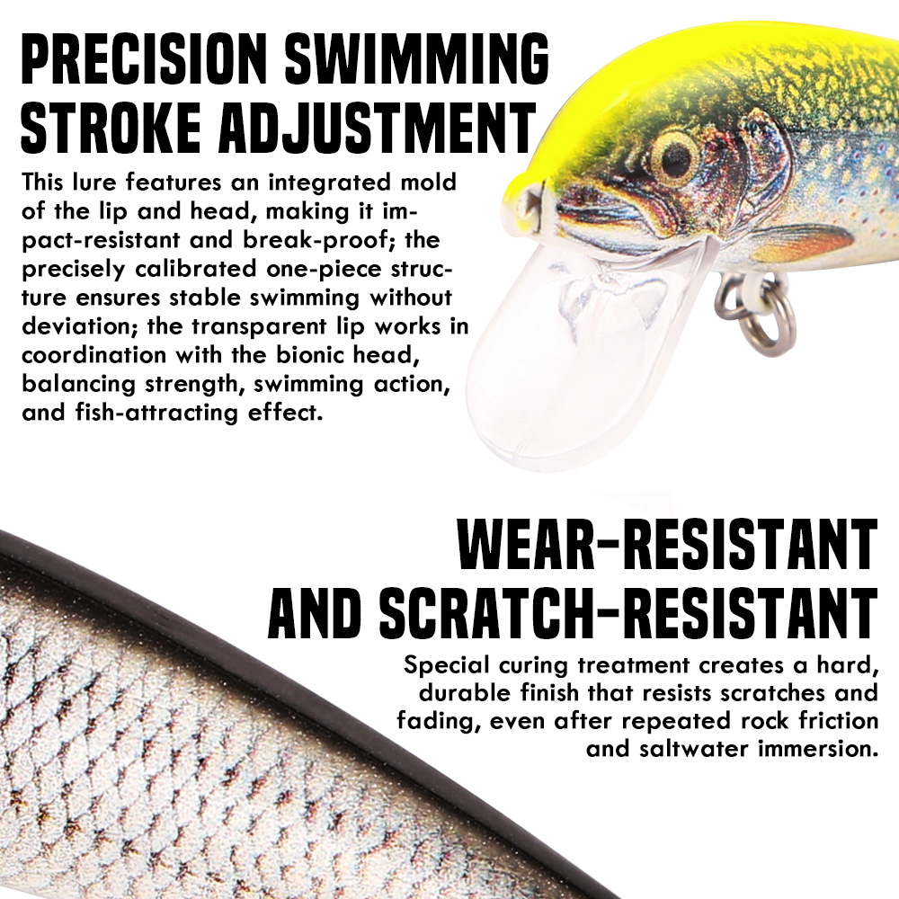 B&U Sinking Minnow Fishing Lur - Fishing Hook Treble 리뷰 및 가격
