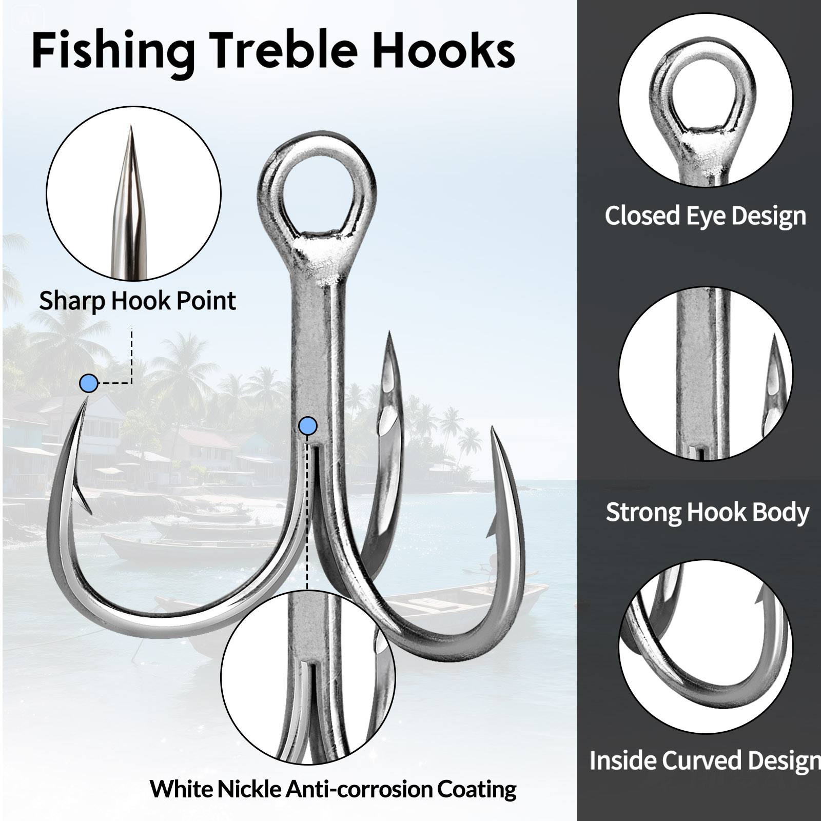 9KM 바닷물 트레블 훅 3X 강력 25~100개 낚시 - Fishing Hook Offset 리뷰 및 가격