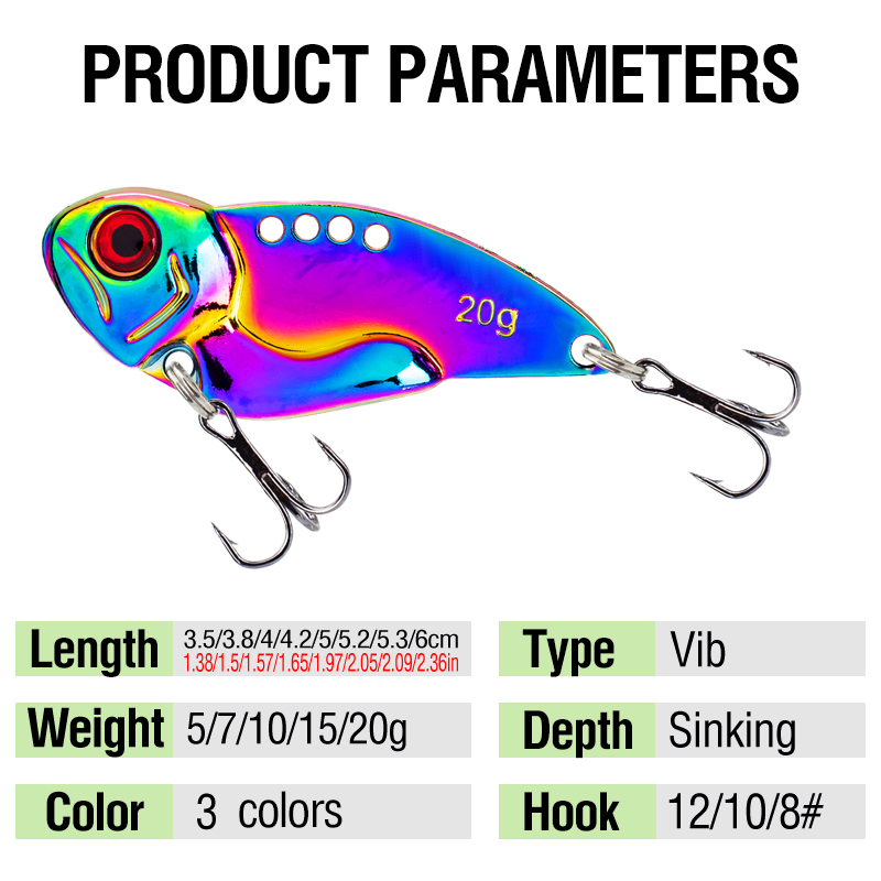 3개입 메탈 컬러풀 VIB 루어 5g 7g 10g 15 - Fishing Hook Treble 리뷰 및 가격