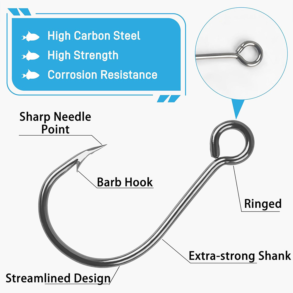 70Pcs 낚시 인라인 단일 후크 하드 미끼에 대 한  - Fishing Hook Circle 리뷰 및 가격