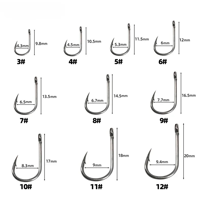 50-1600개/박스 낚시 바늘 탄소강 강력하고 날카로 - Fishing Hook Barbless 리뷰 및 가격