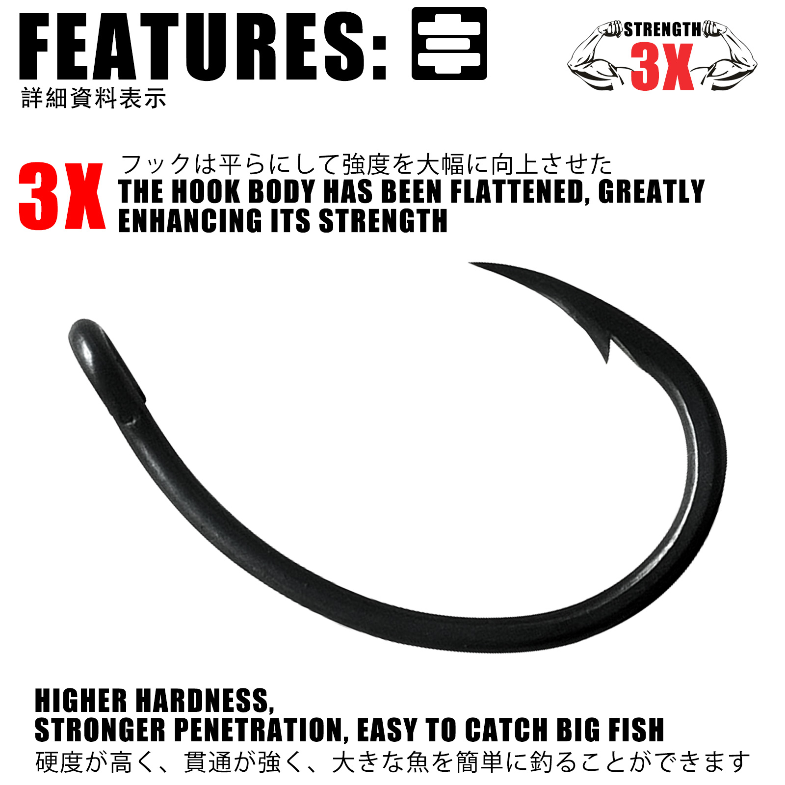 잉어 낚시 후크 PTFE 코팅 고탄소 스테인레스 스틸  - Fishing Hook Offset 리뷰 및 가격