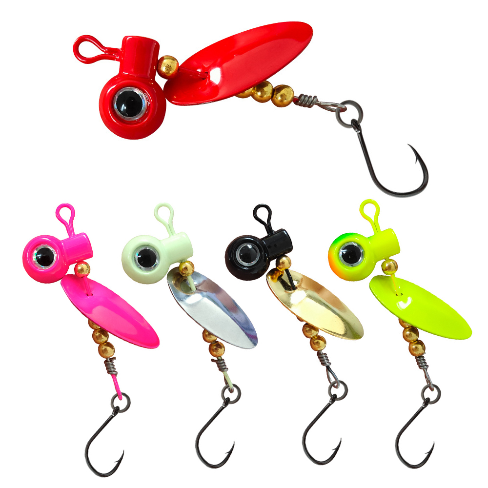 스피너 블레이드가 있는 크래피 지그 헤드 5개, 회전  - Fishing Hook Offset 리뷰 및 가격