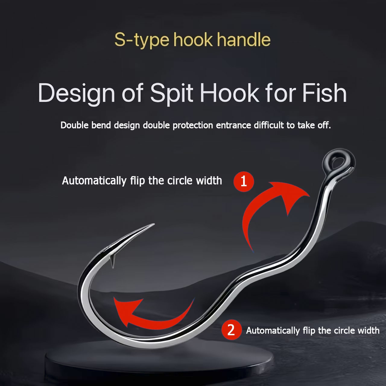 50개 내구성 있는 자동 플립 고탄소강 낚시 바늘 눈부 - Fishing Hook Circle 리뷰 및 가격