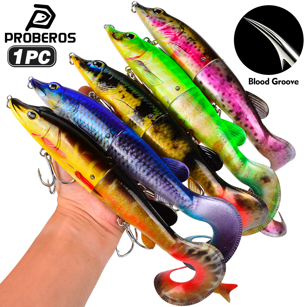 프로베로스 1피스 2단 조인트 스윔베이트 컬리 테일 실 - Fishing Hook Treble 리뷰 및 가격