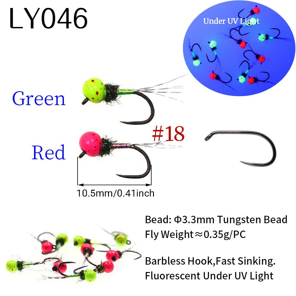 6개입 고속 침강 퍼디곤 유로 님프 웨트 플라이 낚시  - Fishing Hook Barbless 리뷰 및 가격