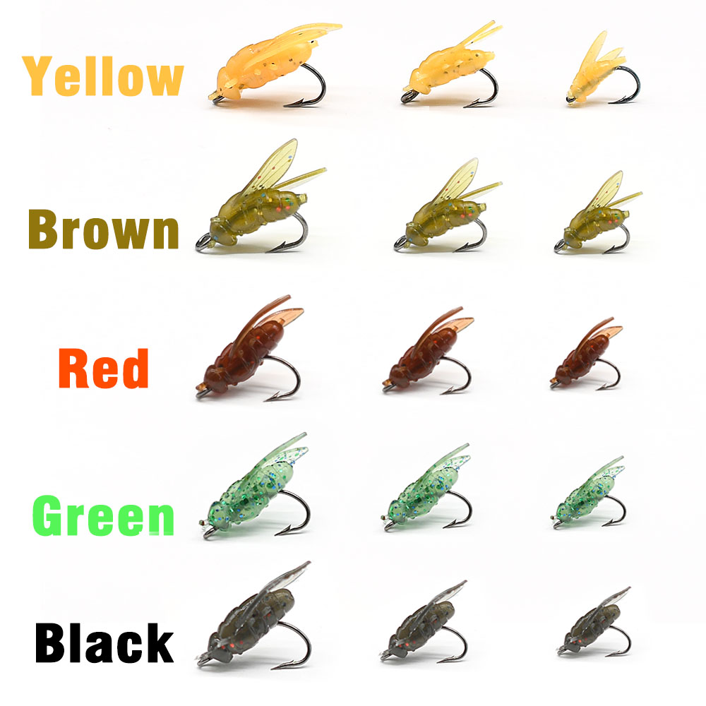 10개 인조 생체공학 파리 모양 낚시 루어, 미늘 달린 - Fishing Hook Assortment 리뷰 및 가격