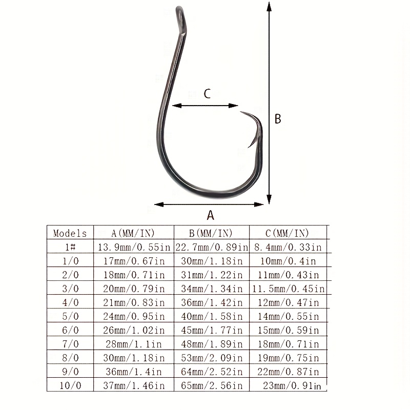 50개 서클 후크 낚시 장비 문어 후크 바닷물 1 #  - Fishing Hook Circle 리뷰 및 가격