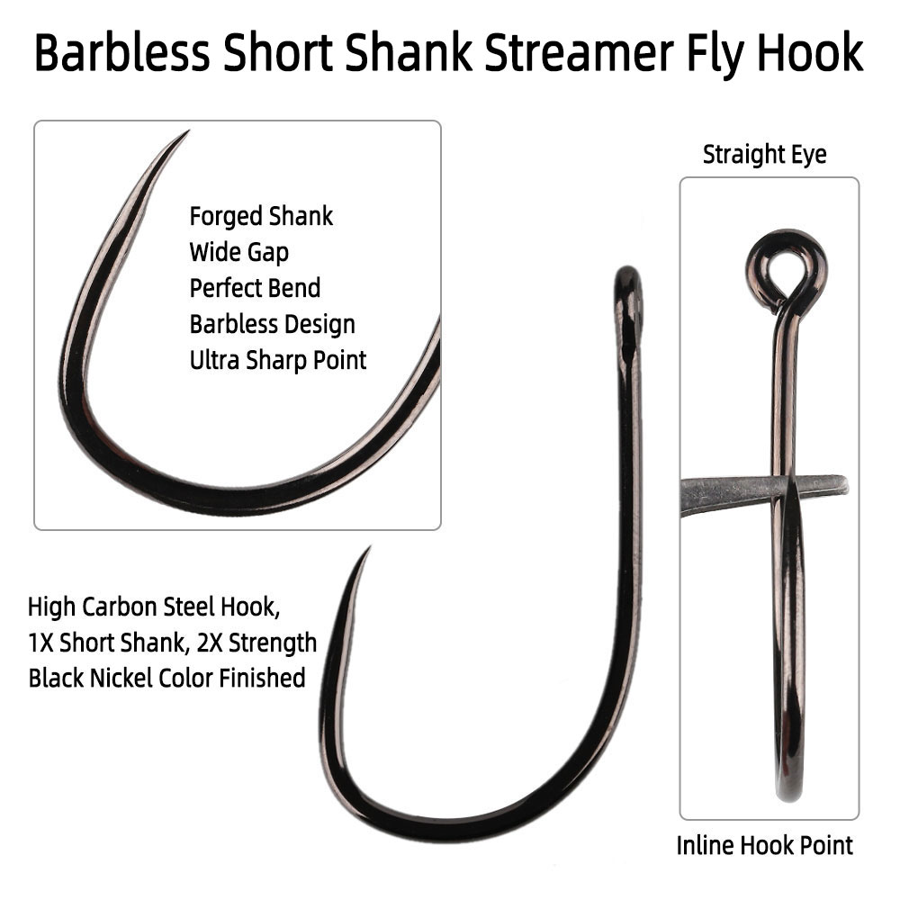 20개 # 1 1/0 2/0 3/0 4/0 5/0 숏  - Fishing Hook Barbless 리뷰 및 가격